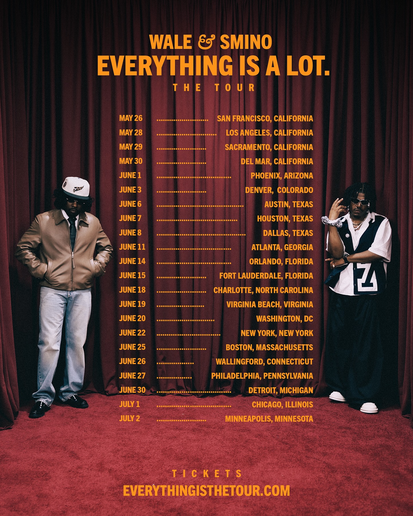 Smino Everything Is A Lot... The Tour Poster 2026